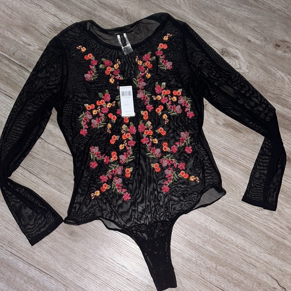 Gorgeous Mesh Embroidered Bodysuit